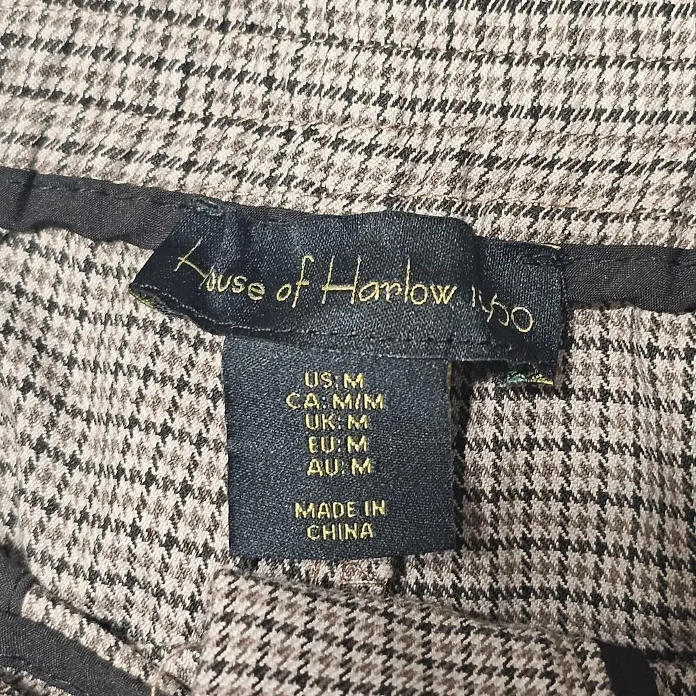 HOUSE OF HARLOW 1960 Checked Trousers Size M